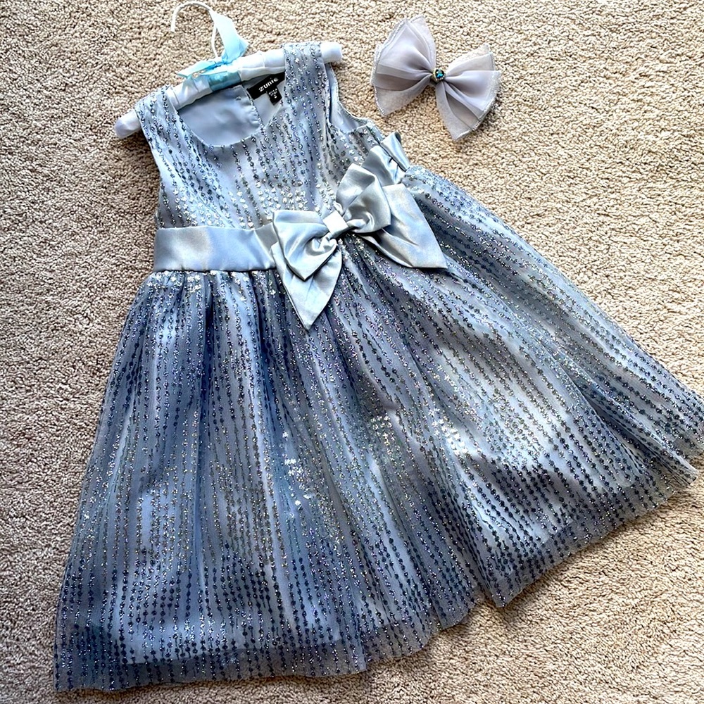 Sleeveless Fluffy Mesh Sparkling Princess Dress